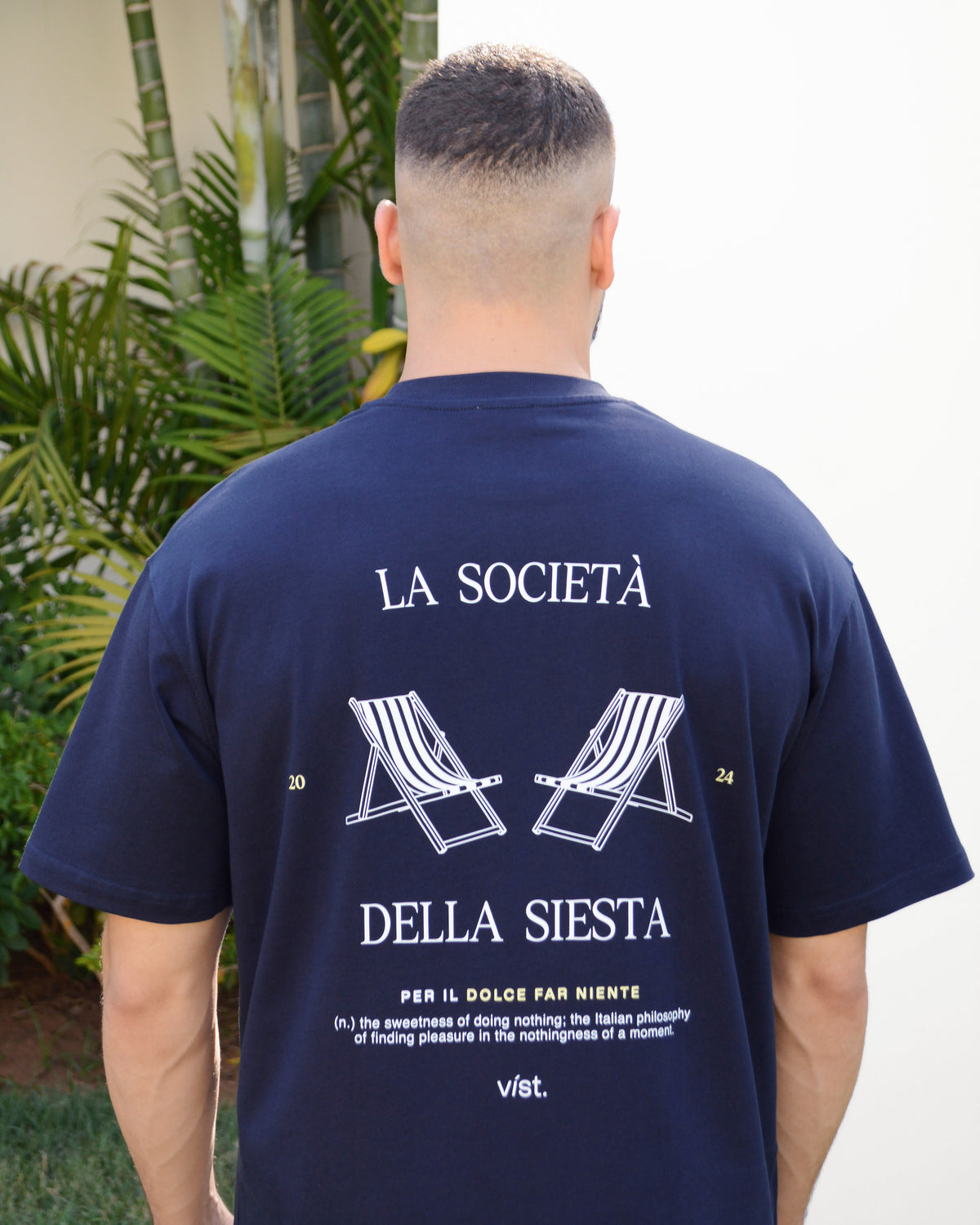 LA SIESTA OVERSIZE T-SHIRT - NAVY